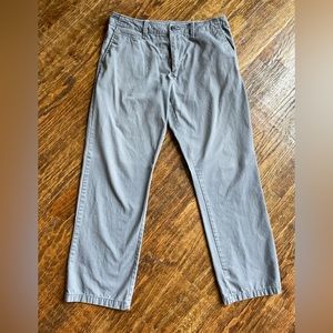 Men’s Old Navy Gray Chino’s….’Broken In Straight’. 33x32.  EUC